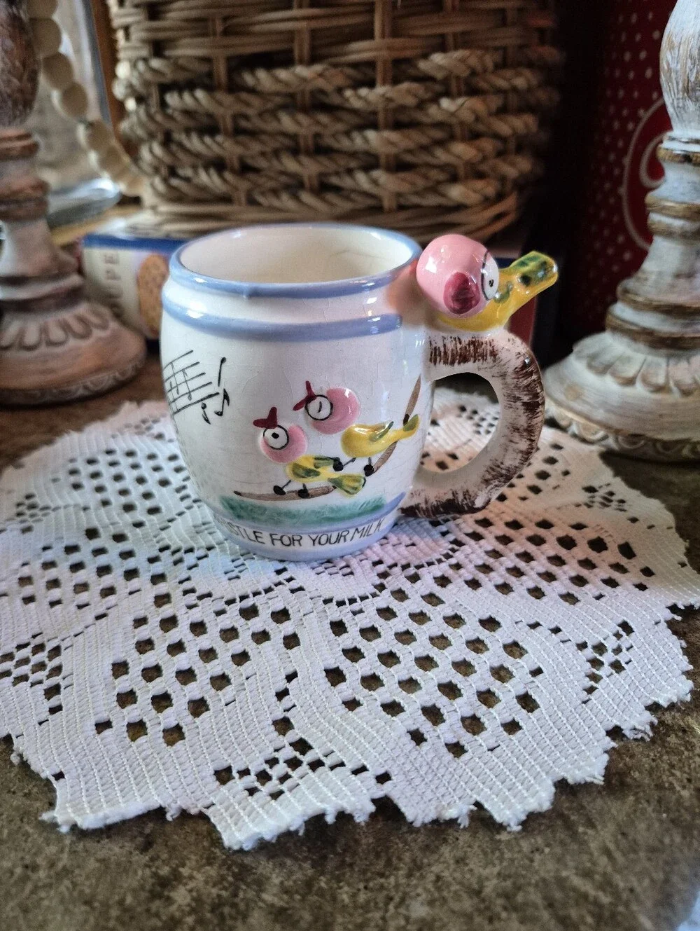 Vintage 1950s Hand-painted 
